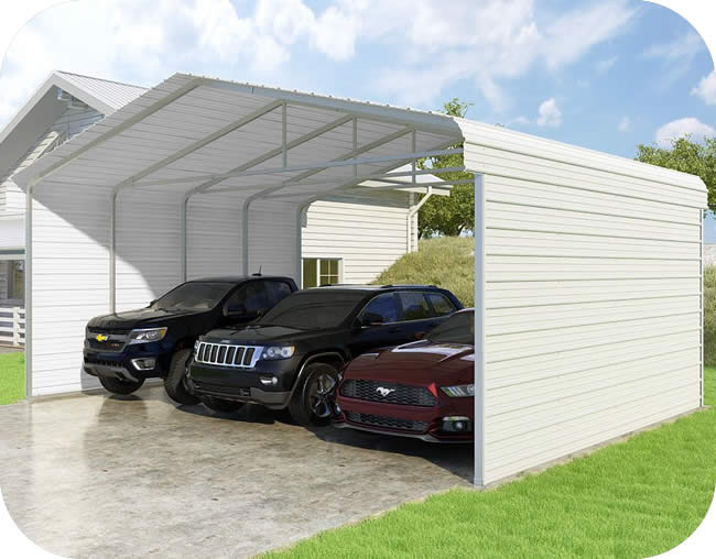 VersaTube 2-Sided 24x20x10 Classic Steel Carport Kit