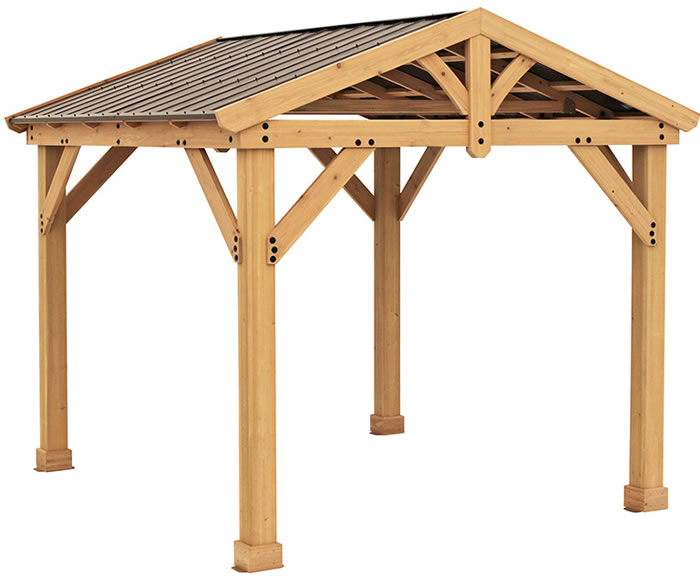 Yardistry Meridian 10x10 Cedar Wood Pavilion Kit (YM11909)