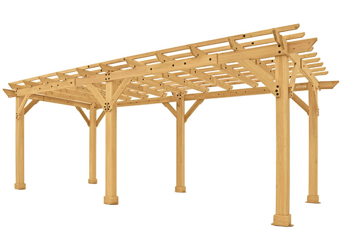 Yardistry 10x22 Meridian Cedar Wood Pergola Kit