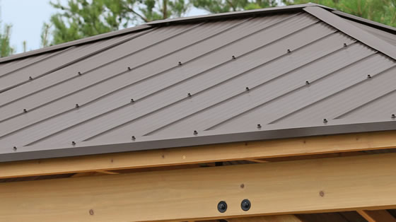 Aluminum Roof in Attractive Brown Color Included!