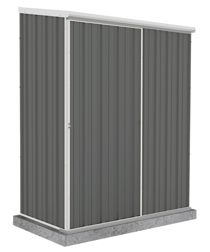 Absco EZI Slider 5x3 Metal Storage Shed - Woodland Gray