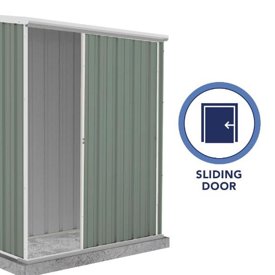 It also comes with single wide door for easy access and easy storage!