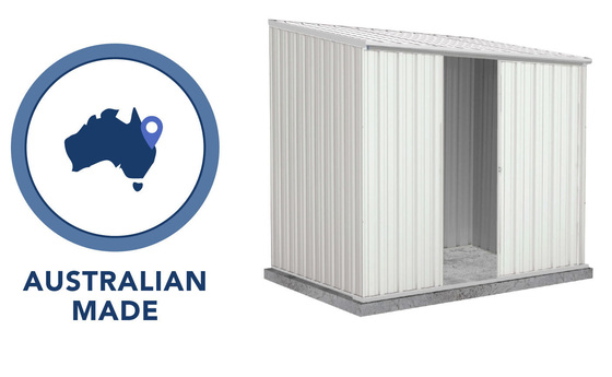 Absco EZI Slider 7x5 Metal Storage Shed - Monument