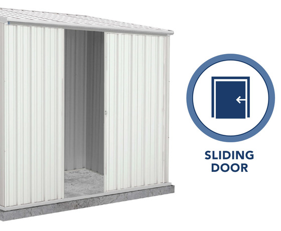 Absco EZI Slider 7x5 Metal Storage Shed - Monument