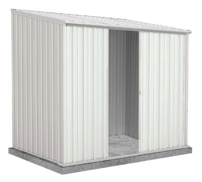 Absco EZI Slider 7x5 Metal Storage Shed - Surfmist
