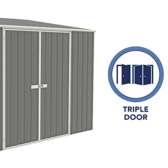 It also comes with triple doors for easy access and easy storage!