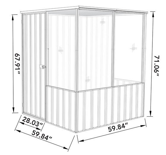 Absco Poultry Paradise 5x5 Chicken Coop Dimensions