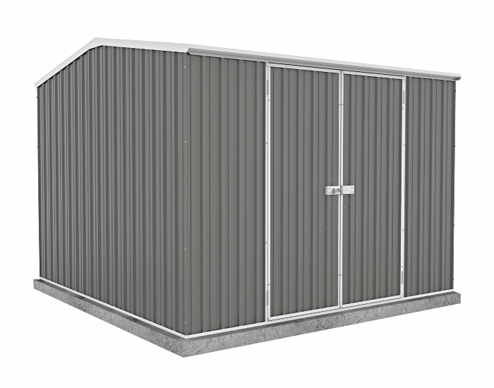 Absco Premier 10x10 Metal Storage Shed Kit - Gray