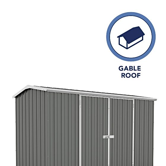 The Absco Premier 10x5 Metal Storage Shed Kit comes in Gable Roof