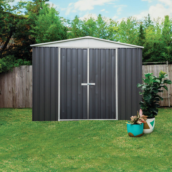 Made from high-quality galvanized steel, this maintenance-free shed resists rust, rot, mildew, and harsh weather conditions.