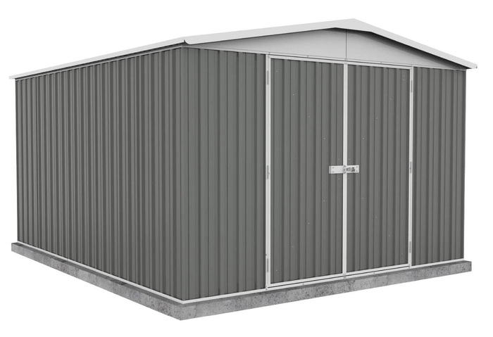 Absco Regent 10x12 Metal Garden Shed Kit- Woodland Gray
