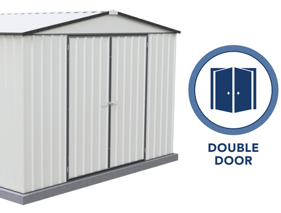 It also comes with double wide door for easy access and easy storage!