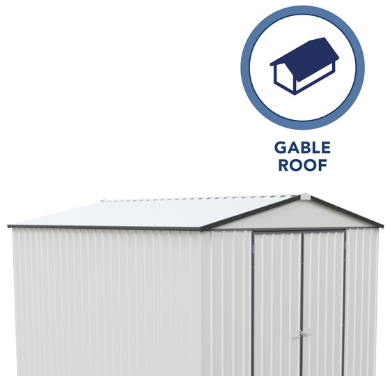 Absco Regent 10x12 Metal Storage Shed Kit comes in Gable Roof