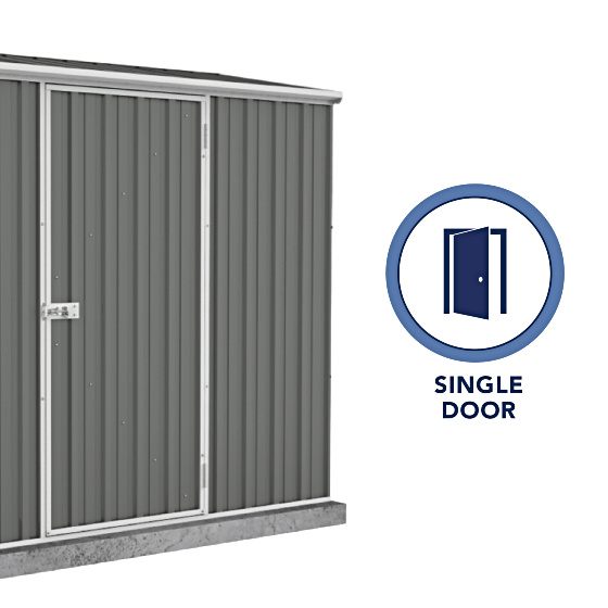 It also comes with single wide door for easy access and easy storage!