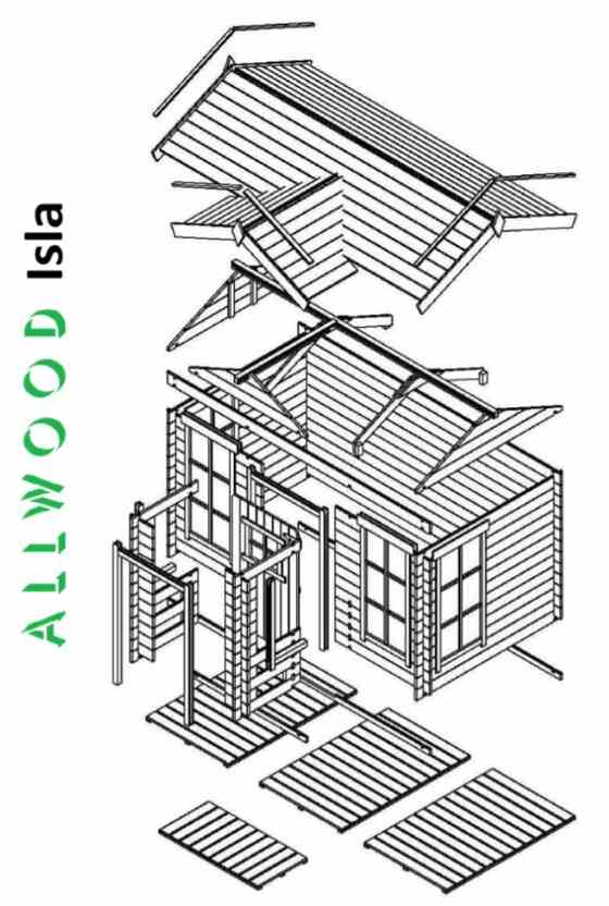 Allwood Isla 6x4 Outdoor Playhouse Assembly View.