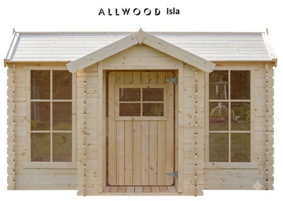 Allwood Isla 6x4 Outdoor Playhouse Front View.