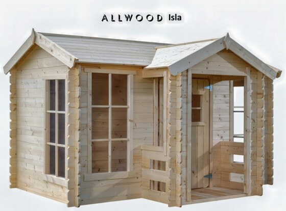 Allwood Isla 6x4 Outdoor Playhouse Southeast View.