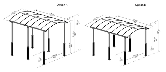Palram - Canopia 12x16 Arcadia Alpine Carport Kit