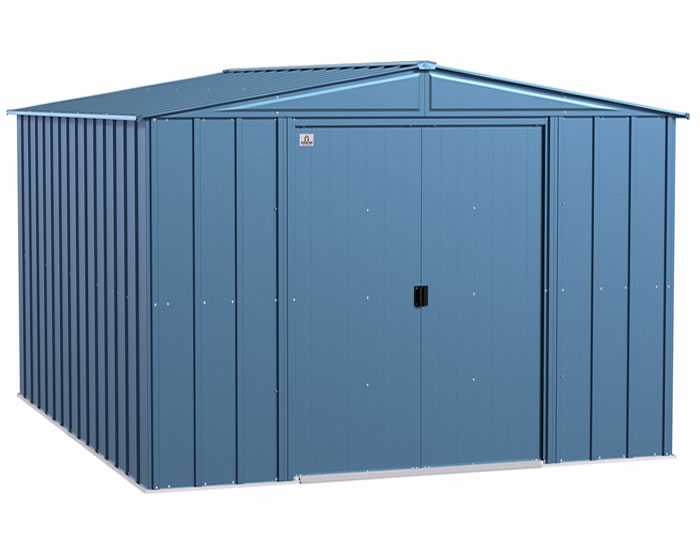 Arrow 10x12 Classic Steel Storage Shed Kit - Blue Gray