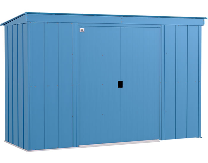 Arrow 10x4 Classic Steel Storage Shed Kit - Blue Gray