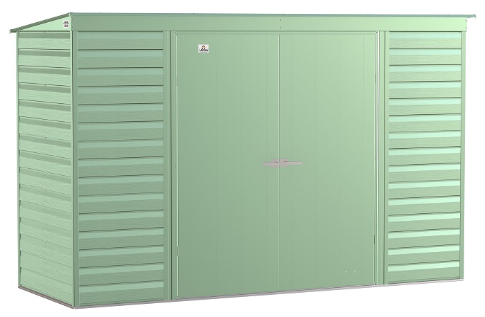 Arrow 10x4 Select Metal Shed Kit - Sage Green