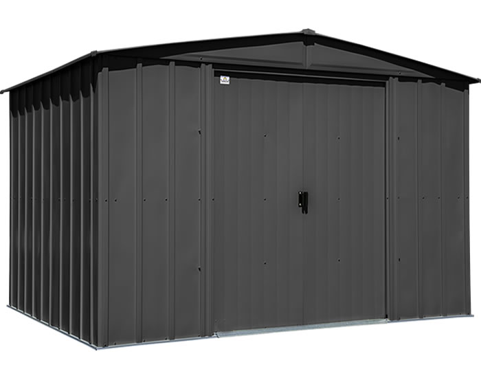 Arrow 10x8 Classic Steel Storage Shed Kit - Charcoal