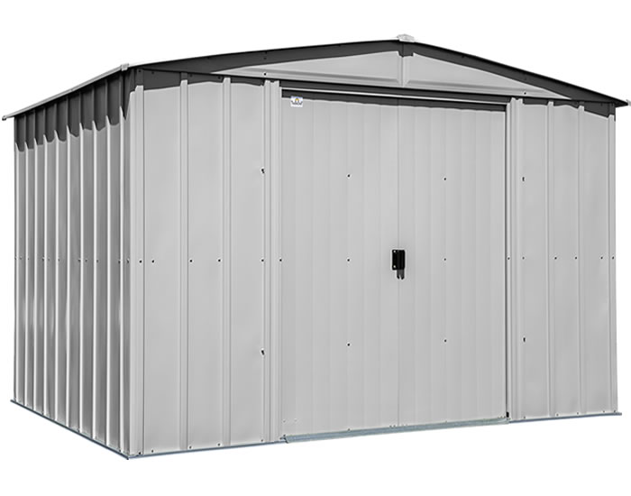 Arrow 10x8 Classic Steel Storage Shed Kit - Flute Gray