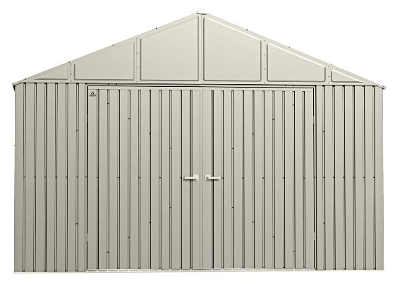 Arrow 12x12 Elite Galvanize Steel Storage Shed in striking Cool Grey tone