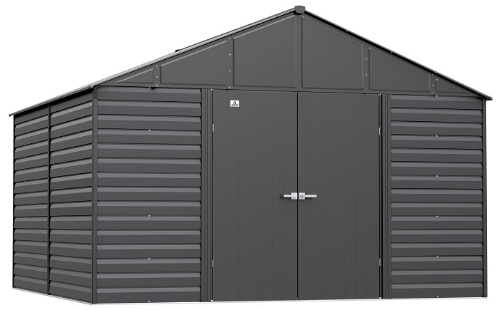 Arrow 12x12 Select Metal Shed Kit - Charcoal