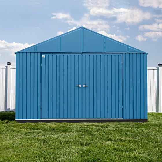 Proudly Made in the USA: Arrow ELITE sheds are manufactured in the U.S.A. using globally sourced materials. The high-quality galvanized steel is treated domestically for superior corrosion and rust resistance, ensuring lasting durability.