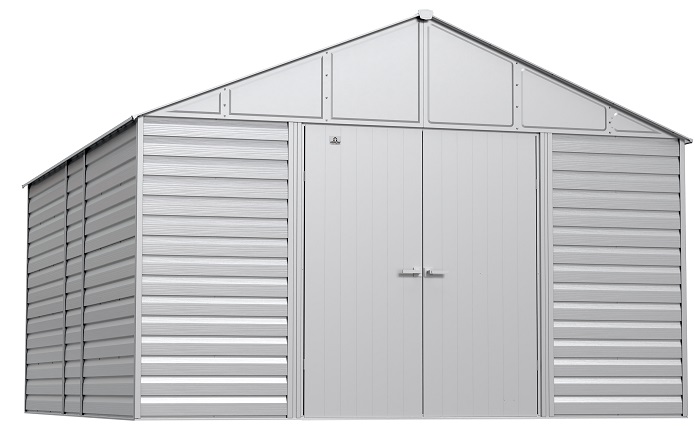 Arrow 12x14 Select Metal Shed Kit - Flute Grey