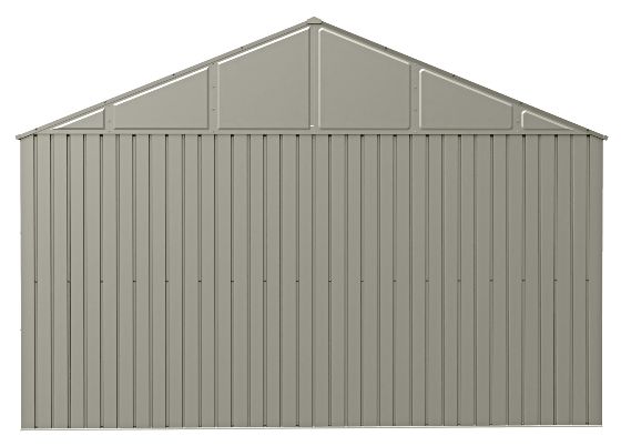 Arrow 12x16 Elite Galvalume Steel Storage Shed in striking Cool Grey tone