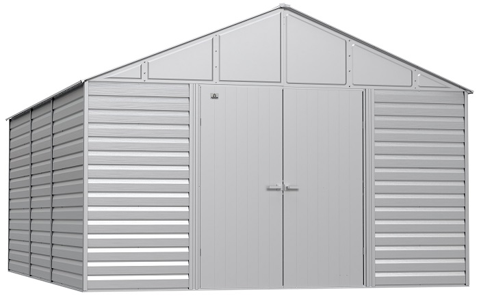 Arrow 12x17 Select Metal Shed Kit - Flute Grey