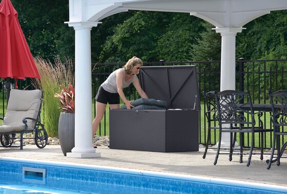Arrow 134 Gallon Spacemaker Deck Box - Anthracite=