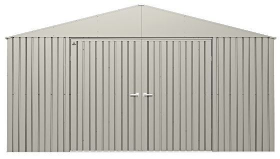 Arrow 14x12 Elite Galvanize Steel Storage Shed in striking Cool Grey tone
