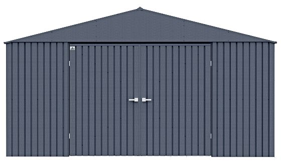 Arrow 14x16 Elite Galvanize Steel Storage Shed in attractive Anthracite Finish