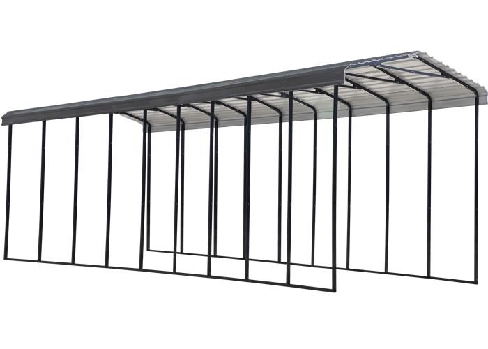 Arrow 14x42x14 Steel RV Carport Kit - Charcoal