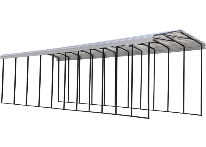 Arrow 14x51x14 Steel RV Carport Kit - Eggshell