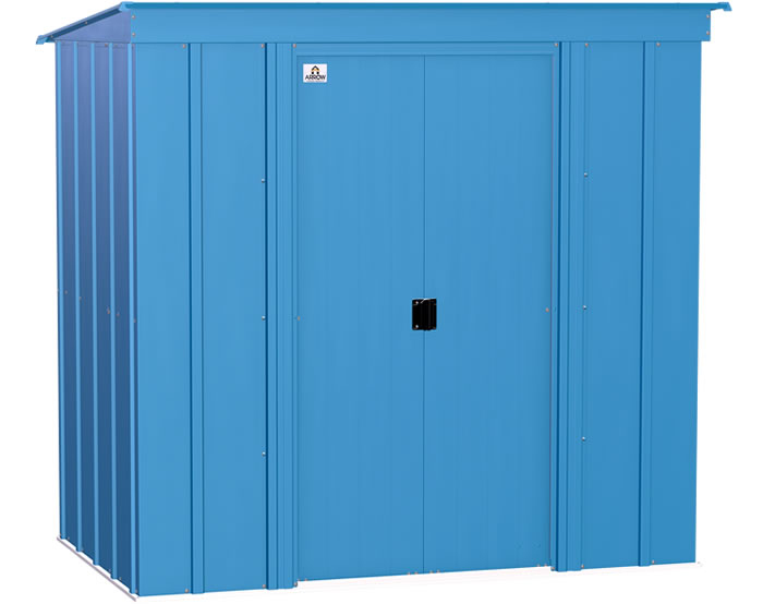 Arrow 6x4 Classic Steel Storage Shed Kit - Blue Gray