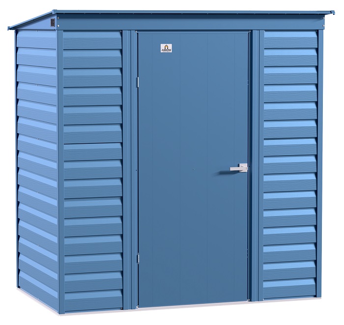 Arrow 6x4 Select Metal Shed Kit - Blue Grey