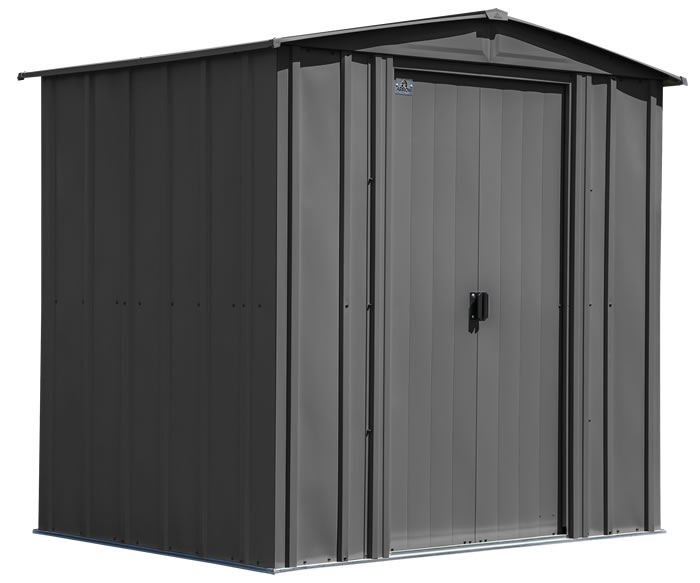 Arrow 6x5 Classic Steel Shed Kit - Charcoal