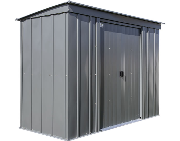 Arrow 8x4 Classic Steel Storage Shed Kit - Charcoal