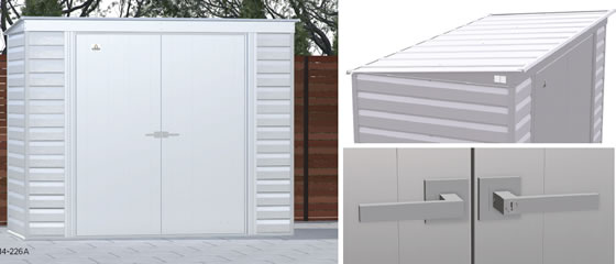 Arrow 8x4 Select Steel Shed Kits Included Key Locking Door Handles!