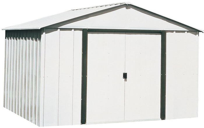  10'W x 8'D Arrow Metal Backyard Storage Shed Kit (model AR108