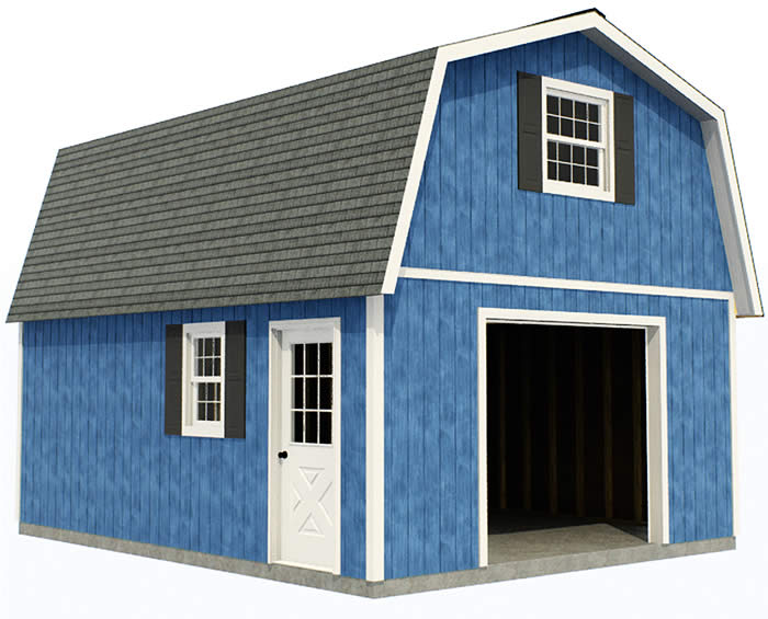 Best Barns Jefferson 16x20 Wood Garage Kit