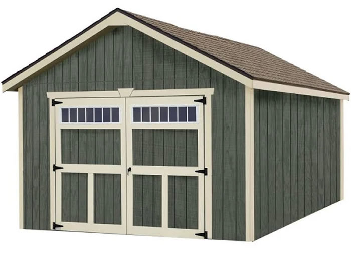 Dover 12x20 Wood Storage Garage Shed Kit - ALL Pre-Cut