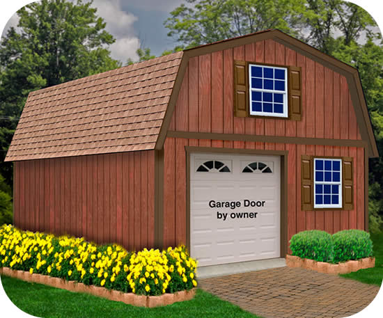 Best Barns West Virginia 16x28 Wood Garage Kit