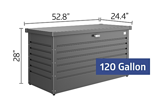 Biohort Leisure Time 120 Gallon Metal Deck Box Measurements