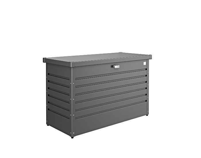 Biohort Leisure Time 120 Gallon Metal Deck Box - Gray