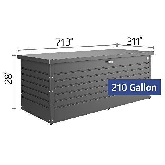 Biohort Leisure Time 210 Gallon Metal Deck Box Measurements